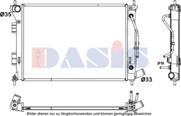 AKS Dasis 560093N - Radiatore, Raffreddamento motore autozon.pro