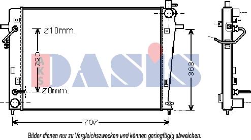 AKS Dasis 560054N - Radiatore, Raffreddamento motore autozon.pro