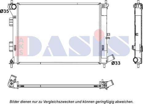 AKS Dasis 560088N - Radiatore, Raffreddamento motore autozon.pro