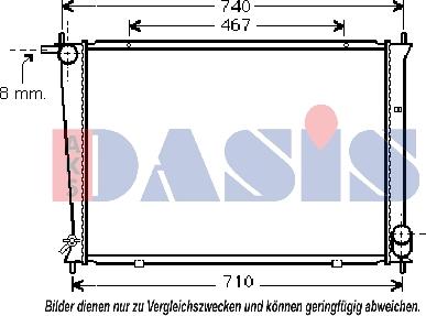 AKS Dasis 560038N - Radiatore, Raffreddamento motore autozon.pro