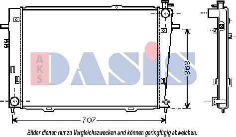 AKS Dasis 560026N - Radiatore, Raffreddamento motore autozon.pro