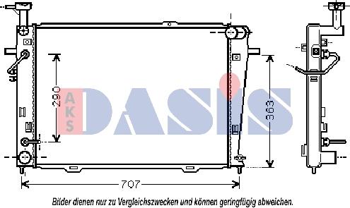 AKS Dasis 510041N - Radiatore, Raffreddamento motore autozon.pro