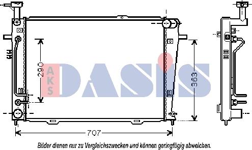 AKS Dasis 510043N - Radiatore, Raffreddamento motore autozon.pro