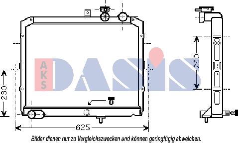 AKS Dasis 510047N - Radiatore, Raffreddamento motore autozon.pro