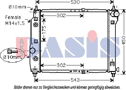 AKS Dasis 510069N - Radiatore, Raffreddamento motore autozon.pro