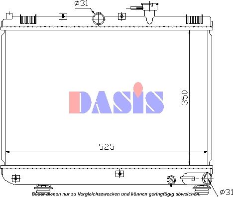 AKS Dasis 510001N - Radiatore, Raffreddamento motore autozon.pro