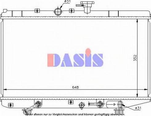 AKS Dasis 510002N - Radiatore, Raffreddamento motore autozon.pro