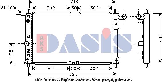 AKS Dasis 510011N - Radiatore, Raffreddamento motore autozon.pro