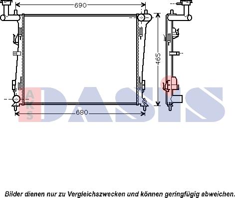 AKS Dasis 510071N - Radiatore, Raffreddamento motore autozon.pro