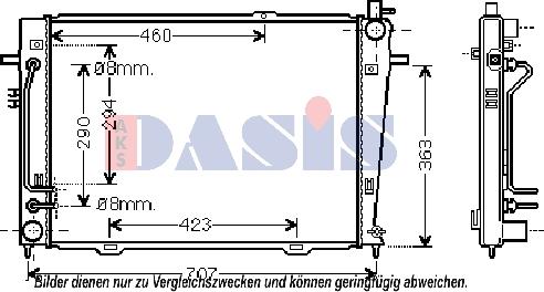 AKS Dasis 510113N - Radiatore, Raffreddamento motore autozon.pro