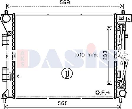 AKS Dasis 510185N - Radiatore, Raffreddamento motore autozon.pro