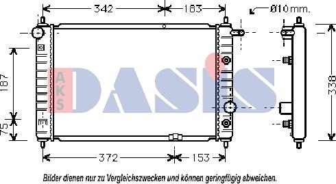 AKS Dasis 510180N - Radiatore, Raffreddamento motore autozon.pro