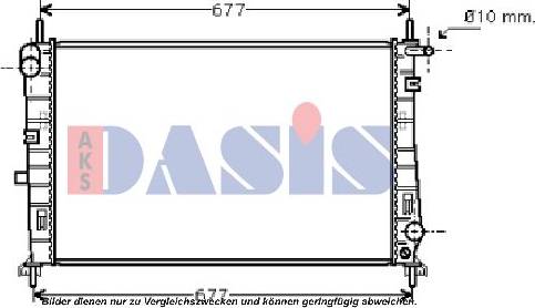 AKS Dasis 090043N - Radiatore, Raffreddamento motore autozon.pro