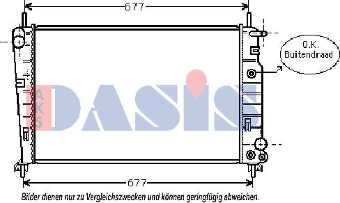 AKS Dasis 090086N - Radiatore, Raffreddamento motore autozon.pro