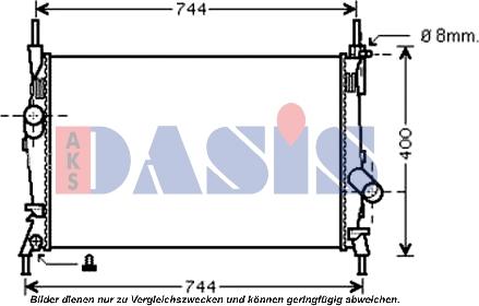 AKS Dasis 090075N - Radiatore, Raffreddamento motore autozon.pro