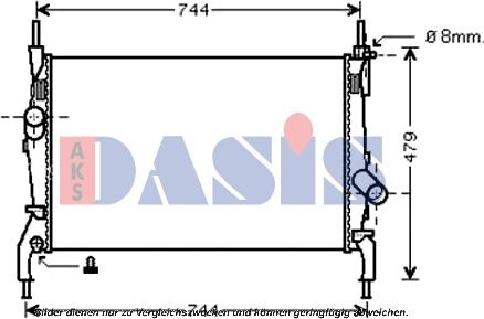 AKS Dasis 090104N - Radiatore, Raffreddamento motore autozon.pro