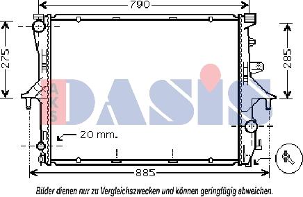 AKS Dasis 044001N - Radiatore, Raffreddamento motore autozon.pro