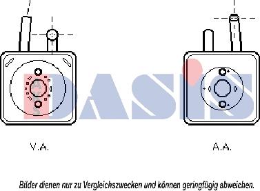 AKS Dasis 046006N - Radiatore olio, Olio motore autozon.pro