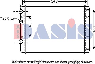 AKS Dasis 040042N - Radiatore, Raffreddamento motore autozon.pro