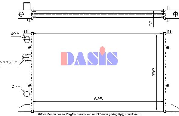 AKS Dasis 040012N - Radiatore, Raffreddamento motore autozon.pro