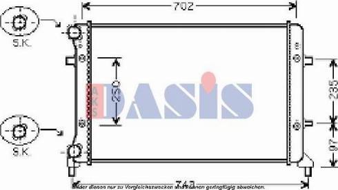 AKS Dasis 040028N - Radiatore, Raffreddamento motore autozon.pro