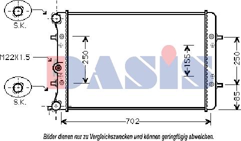 AKS Dasis 040027N - Radiatore, Raffreddamento motore autozon.pro