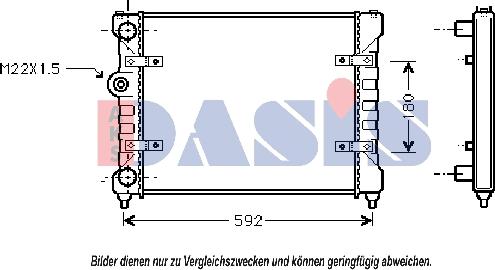 AKS Dasis 040330N - Radiatore, Raffreddamento motore autozon.pro