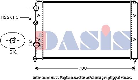 AKS Dasis 041910N - Radiatore, Raffreddamento motore autozon.pro