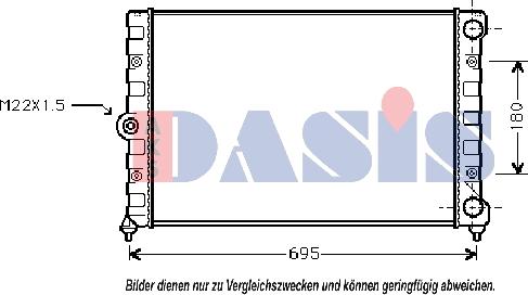 AKS Dasis 041260N - Radiatore, Raffreddamento motore autozon.pro