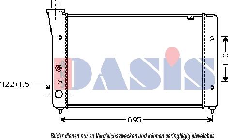 AKS Dasis 041700N - Radiatore, Raffreddamento motore autozon.pro