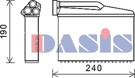 AKS Dasis 059220N - Scambiatore calore, Riscaldamento abitacolo autozon.pro