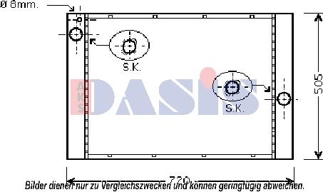 AKS Dasis 050053N - Radiatore, Raffreddamento motore autozon.pro