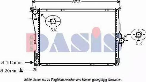 AKS Dasis 050036N - Radiatore, Raffreddamento motore autozon.pro