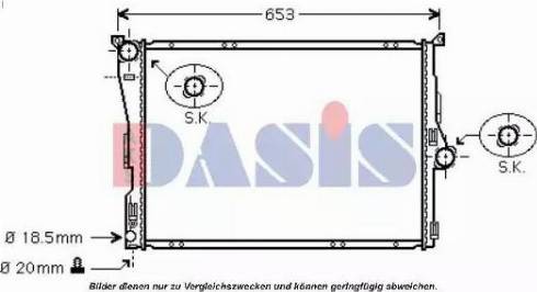 AKS Dasis 050038N - Radiatore, Raffreddamento motore autozon.pro