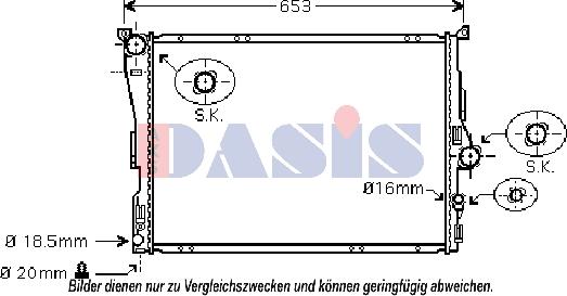 AKS Dasis 050024N - Radiatore, Raffreddamento motore autozon.pro