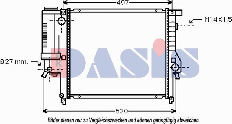 AKS Dasis 051990T - Radiatore, Raffreddamento motore autozon.pro