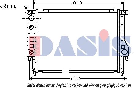 AKS Dasis 051000N - Radiatore, Raffreddamento motore autozon.pro