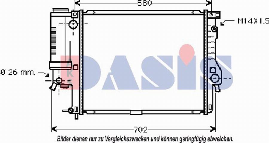 AKS Dasis 051080T - Radiatore, Raffreddamento motore autozon.pro