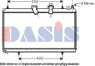 AKS Dasis 060059N - Radiatore, Raffreddamento motore autozon.pro