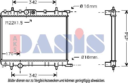 AKS Dasis 060052N - Radiatore, Raffreddamento motore autozon.pro