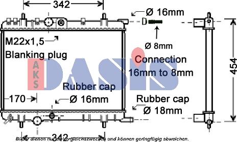 AKS Dasis 060057N - Radiatore, Raffreddamento motore autozon.pro