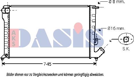 AKS Dasis 060031N - Radiatore, Raffreddamento motore autozon.pro