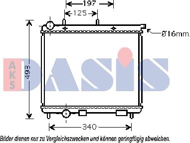 AKS Dasis 060033N - Radiatore, Raffreddamento motore autozon.pro