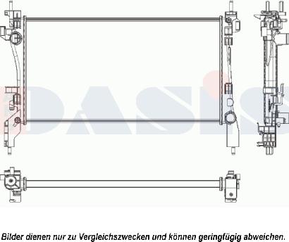 AKS Dasis 060026N - Radiatore, Raffreddamento motore autozon.pro