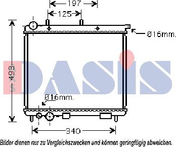 AKS Dasis 060028N - Radiatore, Raffreddamento motore autozon.pro