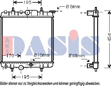 AKS Dasis 060027N - Radiatore, Raffreddamento motore autozon.pro