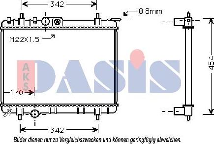 AKS Dasis 061090N - Radiatore, Raffreddamento motore autozon.pro