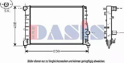 AKS Dasis 010006N - Radiatore, Raffreddamento motore autozon.pro