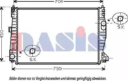 AKS Dasis 010003N - Radiatore, Raffreddamento motore autozon.pro