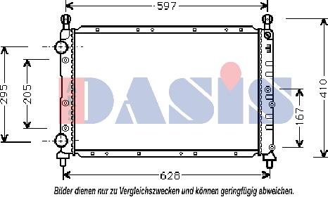 AKS Dasis 010360N - Radiatore, Raffreddamento motore autozon.pro